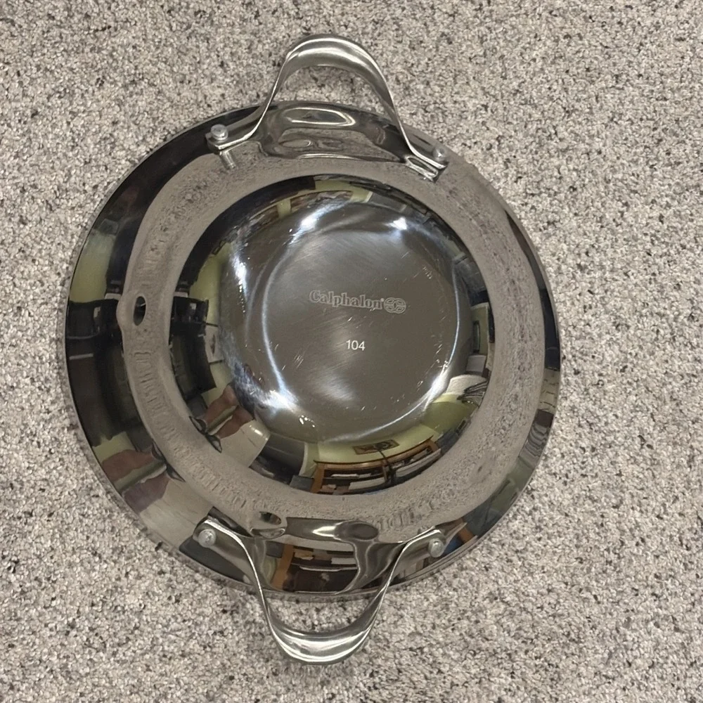 Calphalon #104 Stainless Steel Double Boiler Insert Dual Handles